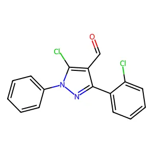 5-chloro-3-(2-chlorophenyl)-1-phenyl-1H-pyrazole-4-carboxaldehyde structure