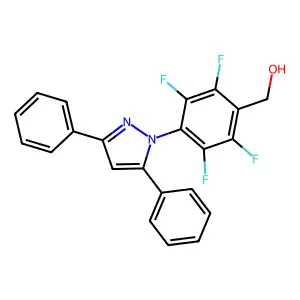 [4-(3,5-Diphenylpyrazol-1-yl)-2,3,5,6-tetrafluorophenyl]methanol structure