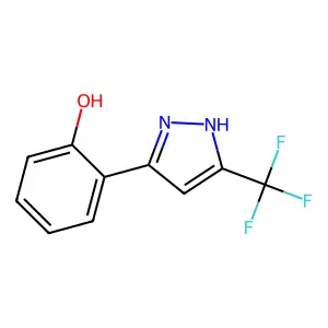 2-[5-(trifluoromethyl)-1H-pyrazol-3-yl]phenol structure