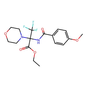 Ethyl 3,3,3-trifluoro-2-[(4-methoxybenzoyl)amino]-2-(4-morpholinyl)propanoate structure