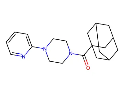 Adamantanyl 4-(2-pyridyl)piperazinyl ketone structure
