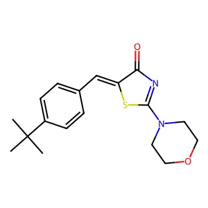 (5Z)-5-[(4-tert-butylphenyl)methylidene]-2-morpholin-4-yl-1,3-thiazol-4-one structure