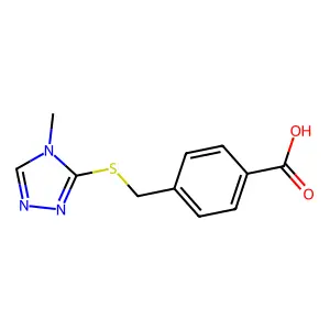 4-[(4-Methyl-1,2,4-triazol-3-yl)sulfanylmethyl]benzoic acid structure