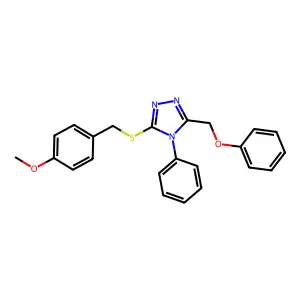 3-[(4-Methoxyphenyl)methylsulfanyl]-5-(phenoxymethyl)-4-phenyl-1,2,4-triazole structure