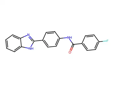 N-[4-(1H-benzimidazol-2-yl)phenyl]-4-fluorobenzamide structure