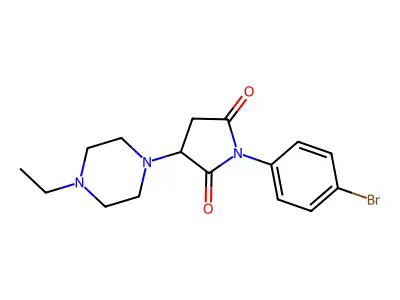 1-(4-Bromophenyl)-3-(4-ethylpiperazin-1-yl)pyrrolidine-2,5-dione structure