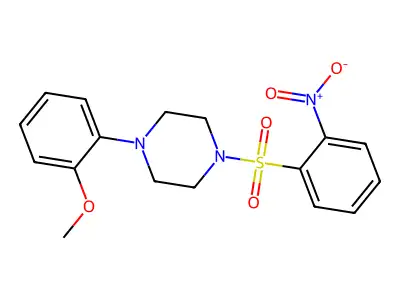 1-(2-Methoxyphenyl)-4-(2-nitrobenzenesulfonyl)piperazine structure