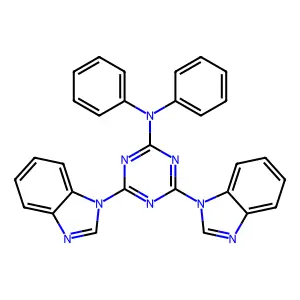 4,6-bis(benzimidazol-1-yl)-N,N-diphenyl-1,3,5-triazin-2-amine structure