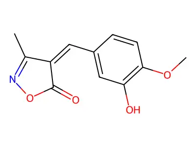 4-(3-Hydroxy-4-methoxybenzylidene)-3-methylisoxazol-5(4h)-one structure