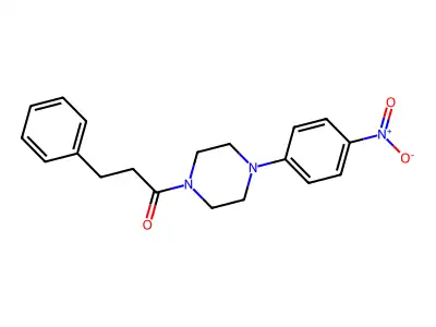 1-[4-(4-Nitrophenyl)piperazin-1-yl]-3-phenylpropan-1-one structure