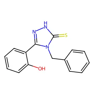 2-(4-benzyl-5-mercapto-4H-1,2,4-triazol-3-yl)phenol structure