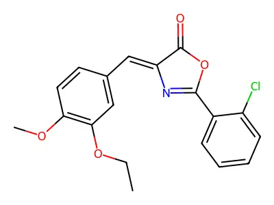 2-(2-Chlorophenyl)-4-[(3-ethoxy-4-methoxyphenyl)methylene]-5(4H)-oxazolone structure