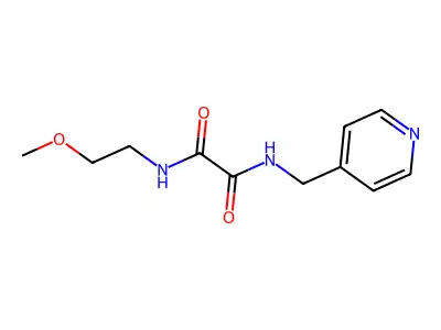 N-(2-methoxyethyl)-N'-(pyridin-4-ylmethyl)oxamide structure