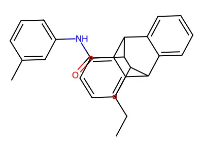 N-(3-methylphenyl)-12-propyl-9,10-dihydro-9,10-ethanoanthracene-11-carboxamide structure