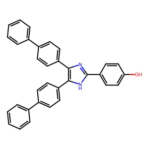 4-[4,5-di(biphenyl-4-yl)-1H-imidazol-2-yl]phenol structure