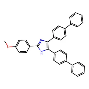 2-(4-methoxyphenyl)-4,5-bis(4-phenylphenyl)-1H-imidazole structure