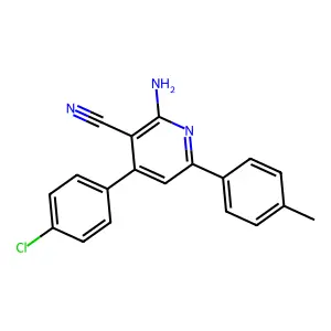 2-Amino-4-(4-chlorophenyl)-6-(4-methylphenyl)pyridine-3-carbonitrile structure