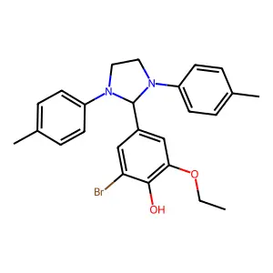 4-[1,3-Bis(4-methylphenyl)imidazolidin-2-yl]-2-bromo-6-ethoxyphenol structure