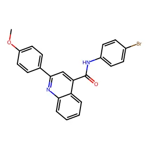 N-(4-bromophenyl)-2-(4-methoxyphenyl)quinoline-4-carboxamide structure