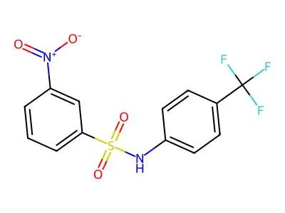 3-nitro-N-[4-(trifluoromethyl)phenyl]benzenesulfonamide structure