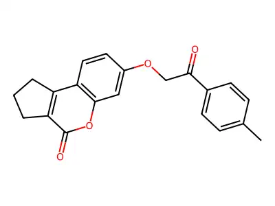7-[2-(4-methylphenyl)-2-oxoethoxy]-2,3-dihydrocyclopenta[c]chromen-4(1H)-one structure