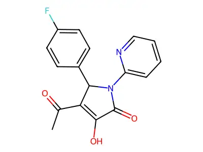 3-acetyl-2-(4-fluorophenyl)-4-hydroxy-1-pyridin-2-yl-2H-pyrrol-5-one structure