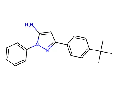 3-(4-tert-butylphenyl)-1-phenyl-1H-pyrazol-5-amine structure