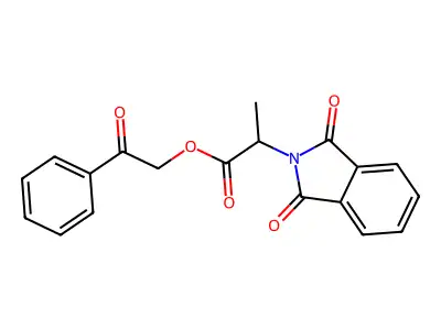 Phenacyl 2-(1,3-dioxoisoindol-2-yl)propanoate structure