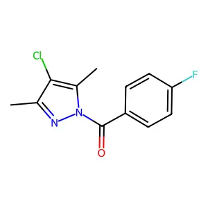 (4-Chloro-3,5-dimethylpyrazol-1-yl)-(4-fluorophenyl)methanone structure