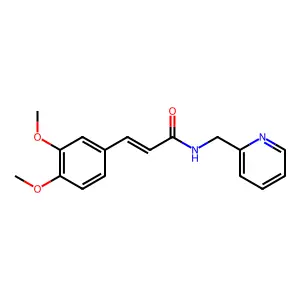 (E)-3-(3,4-dimethoxyphenyl)-N-(pyridin-2-ylmethyl)prop-2-enamide structure