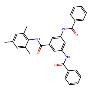 3,5-bis(benzoylamino)-N-mesitylbenzamide structure