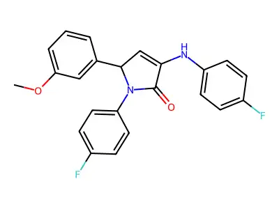 4-(4-fluoroanilino)-1-(4-fluorophenyl)-2-(3-methoxyphenyl)-2H-pyrrol-5-one structure
