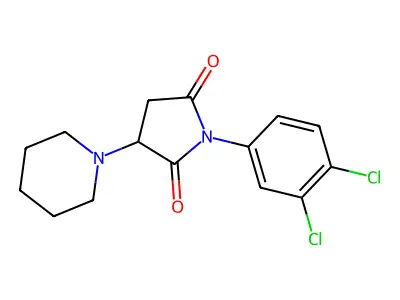 1-(3,4-Dichlorophenyl)-3-piperidin-1-ylpyrrolidine-2,5-dione structure