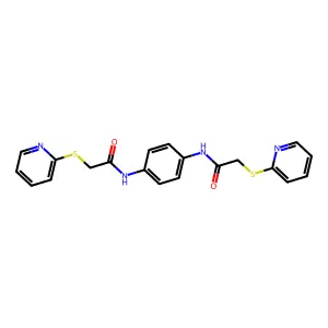 2-(2-pyridylthio)-N-[4-(2-(2-pyridylthio)acetylamino)phenyl]acetamide structure
