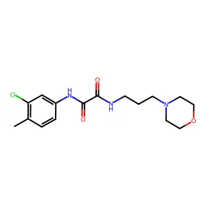 N'-(3-chloro-4-methylphenyl)-N-(3-morpholin-4-ylpropyl)oxamide structure