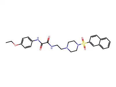 N'-(4-ethoxyphenyl)-N-[2-(4-naphthalen-2-ylsulfonylpiperazin-1-yl)ethyl]oxamide structure