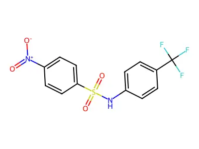 4-nitro-N-[4-(trifluoromethyl)phenyl]benzenesulfonamide structure