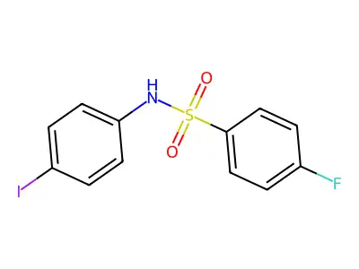 4-fluoro-N-(4-iodophenyl)benzenesulfonamide structure