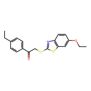 2-[(6-Ethoxy-1,3-benzothiazol-2-yl)sulfanyl]-1-(4-ethylphenyl)ethanone structure