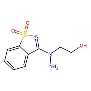 2-[1-(1,1-Dioxido-1,2-benzisothiazol-3-YL)hydrazino]ethanol structure