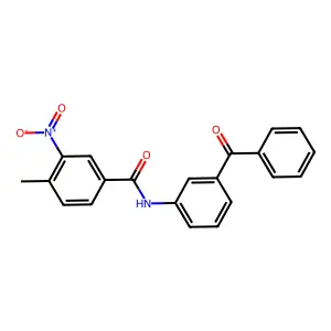 N-(3-benzoylphenyl)-4-methyl-3-nitrobenzamide structure