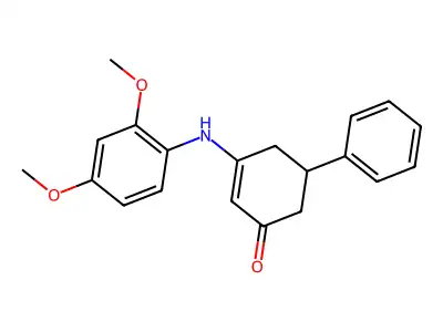 3-(2,4-Dimethoxyanilino)-5-phenylcyclohex-2-en-1-one structure