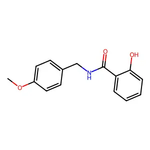 2-hydroxy-N-[(4-methoxyphenyl)methyl]benzamide structure