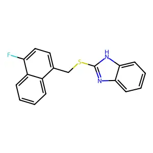 2-[(4-fluoronaphthalen-1-yl)methylsulfanyl]-1H-benzimidazole structure