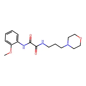 N'-(2-methoxyphenyl)-N-(3-morpholin-4-ylpropyl)oxamide structure
