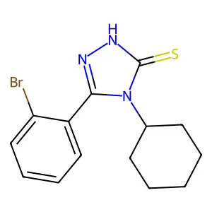 5-(2-bromophenyl)-4-cyclohexyl-4H-1,2,4-triazole-3-thiol structure