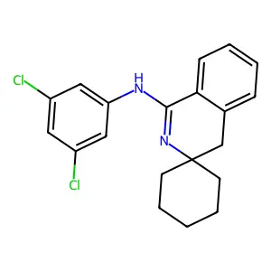N-(3,5-dichlorophenyl)spiro[4H-isoquinoline-3,1'-cyclohexane]-1-amine structure
