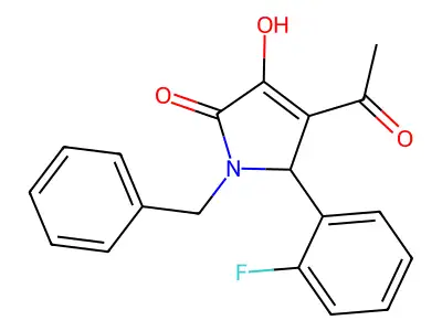 4-acetyl-1-benzyl-5-(2-fluorophenyl)-3-hydroxy-1,5-dihydro-2H-pyrrol-2-one structure