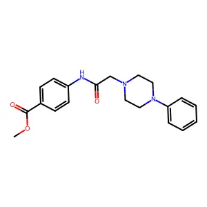 4-[2-(4-Phenyl-piperazin-1-yl)-acetylamino]-benzoic acid methyl ester structure