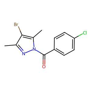 (4-Bromo-3,5-dimethylpyrazol-1-yl)-(4-chlorophenyl)methanone structure